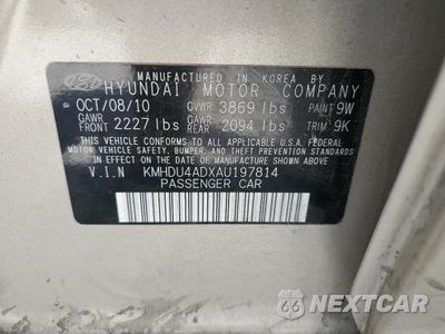Zdjęcie 12 z 14 samochodu: 2010 HYUNDAI ELANTRA BLUE VIN:KMHDU4ADXAU197814 - miniatura