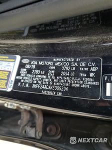 Zdjęcie 12 z 15 samochodu: 2019 KIA FORTE FE VIN:3KPF24ADXKE009294 - miniatura