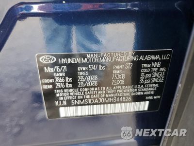 Zdjęcie 13 z 14 samochodu: 2021 HYUNDAI SANTA FE SE VIN:5NMS1DAJ0MH344826 - miniatura
