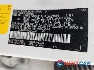 Zdjęcie 14 z 14 samochodu: 2004 LEXUS RX 330 VIN:JTJGA31U140043666 - miniatura