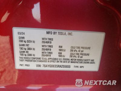Zdjęcie 12 z 14 samochodu: 2024 TESLA MODEL Y VIN:7SAYGDEE5RA255655 - miniatura