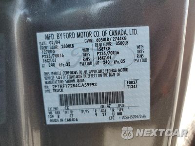 Zdjęcie 12 z 14 samochodu: 2004 FORD F-150 HERITAGE CLASSIC VIN:2FTRF17284CA59993 - miniatura