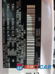 Zdjęcie 12 z 12 samochodu: 2025 LEXUS RX 350H BASE VIN:2T2BBMCA4SC085248 - miniatura