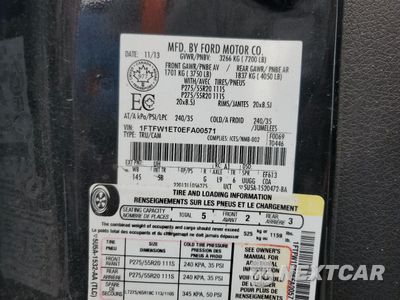 Zdjęcie 13 z 15 samochodu: 2014 FORD F150 SUPERCREW VIN:1FTFW1ET0EFA00571 - miniatura