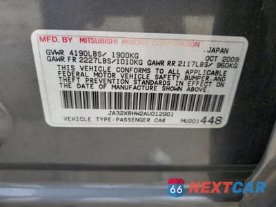 Zdjęcie 13 z 13 samochodu: 2010 MITSUBISHI LANCER GTS VIN:JA32X8HW2AU012901 - miniatura