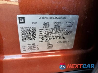 Zdjęcie 13 z 13 samochodu: 2019 CADILLAC XT4 SPORT VIN:1GYFZFR42KF103746 - miniatura