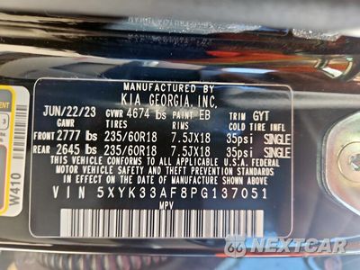 Zdjęcie 13 z 13 samochodu: 2023 KIA SPORTAGE EX VIN:5XYK33AF8PG137051 - miniatura