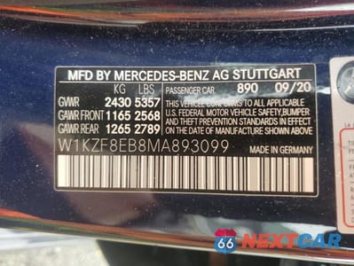 Zdjęcie 13 z 13 samochodu: 2021 MERCEDES-BENZ E 350 4MATIC VIN:W1KZF8EB8MA893099 - miniatura