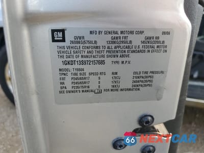 Zdjęcie 12 z 12 samochodu: 2007 GMC ENVOY VIN:1GKDT13S972157685 - miniatura