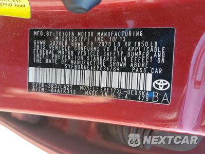 Zdjęcie 12 z 12 samochodu: 2014 TOYOTA COROLLA L VIN:5YFBURHE4EP034764 - miniatura