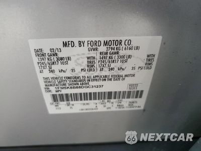 Zdjęcie 14 z 16 samochodu: 2013 FORD EXPLORER VIN:1FM5K8B88DGC31237 - miniatura