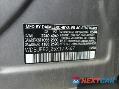 Zdjęcie 12 z 12 samochodu: 2005 MERCEDES-BENZ E 320 4MATIC VIN:WDBUF82J25X179367 - miniatura