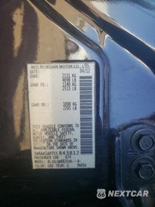 Zdjęcie 12 z 14 samochodu: 2012 NISSAN MAXIMA S VIN:1N4AA5AP7CC843812 - miniatura