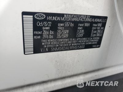 Zdjęcie 13 z 14 samochodu: 2023 HYUNDAI SANTA FE LIMITED VIN:5NMS4DAL9PH515800 - miniatura