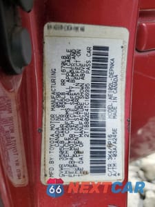 Zdjęcie 12 z 14 samochodu: 1996 TOYOTA COROLLA VIN:2T1BB02E4TC166995 - miniatura