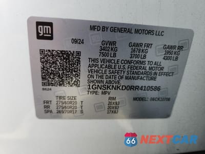 Zdjęcie 14 z 17 samochodu: 2024 CHEVROLET TAHOE K1500 LT VIN:1GNSKNKD0RR410586 - miniatura