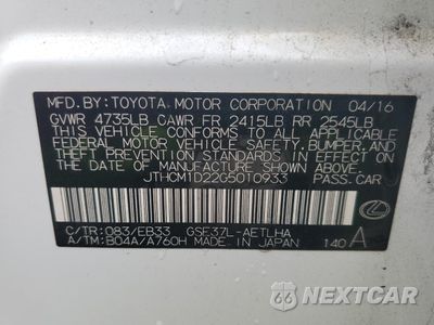 Zdjęcie 13 z 13 samochodu: 2016 LEXUS IS 300 VIN:JTHCM1D22G5010933 - miniatura