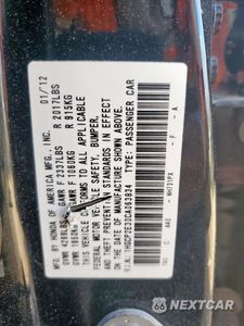 Zdjęcie 12 z 12 samochodu: 2012 HONDA ACCORD LX VIN:1HGCP2E30CA063834 - miniatura