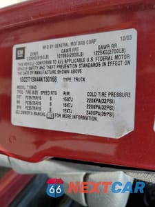 Zdjęcie 12 z 12 samochodu: 2004 CHEVROLET S TRUCK S10 VIN:1GCDT13X44K130168 - miniatura
