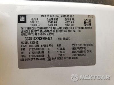 Zdjęcie 12 z 12 samochodu: 2012 CHEVROLET SILVERADO K3500 LTZ VIN:1GC4K1C82CF203427 - miniatura