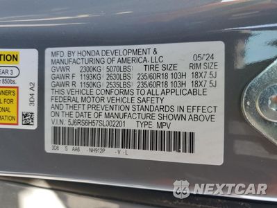 Zdjęcie 13 z 13 samochodu: 2025 HONDA CRV VIN:5J6RS6H57SL002201 - miniatura