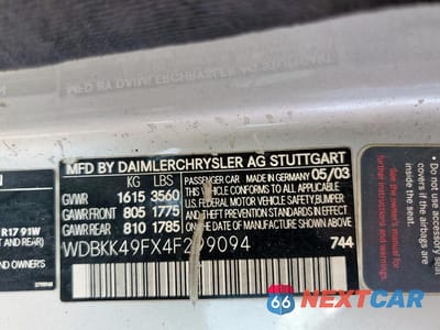Zdjęcie 12 z 12 samochodu: 2004 MERCEDES-BENZ SLK 230 KOMPRESSOR VIN:WDBKK49FX4F299094 - miniatura