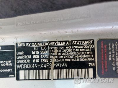 Zdjęcie 12 z 12 samochodu: 2004 MERCEDES-BENZ SLK 230 KOMPRESSOR VIN:WDBKK49FX4F299094 - miniatura