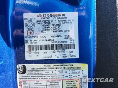 Zdjęcie 12 z 12 samochodu: 2012 FORD F150 SUPERCREW VIN:1FTFW1ETXCFA62038 - miniatura
