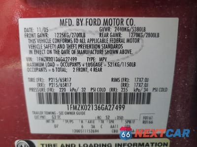 Zdjęcie 13 z 13 samochodu: 2006 FORD FREESTYLE SEL VIN:1FMZK02136GA27499 - miniatura