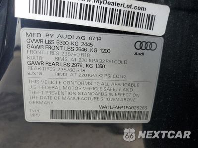 Zdjęcie 13 z 13 samochodu: 2015 AUDI Q5 PREMIUM PLUS VIN:WA1LFAFP1FA029283 - miniatura