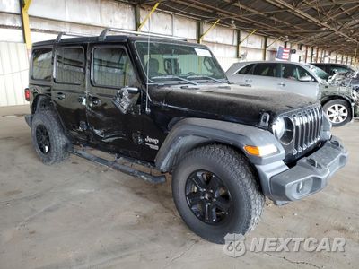 Czwarte zdjęcie samochodu z boku: 2019 JEEP WRANGLER UNLIMITED SPORT VIN:1C4HJXDN6KW636520 - miniatura