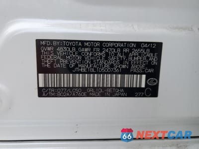 Zdjęcie 12 z 14 samochodu: 2013 LEXUS GS 350 VIN:JTHBE1BL1D5007361 - miniatura