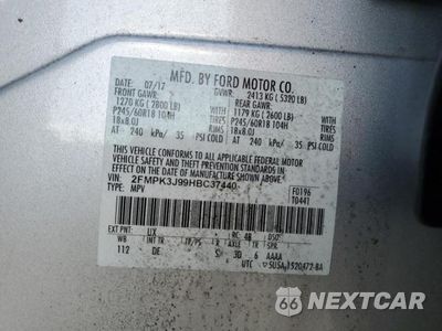 Zdjęcie 13 z 13 samochodu: 2017 FORD EDGE SEL VIN:2FMPK3J99HBC37440 - miniatura