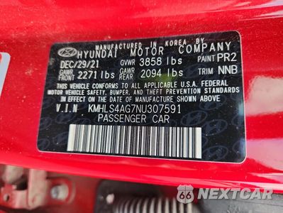 Zdjęcie 12 z 13 samochodu: 2022 HYUNDAI ELANTRA SEL VIN:KMHLS4AG7NU307591 - miniatura