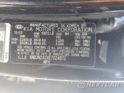 Zdjęcie 12 z 12 samochodu: 2014 KIA SOUL VIN:KNDJN2A2XE7024872 - miniatura