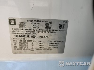 Zdjęcie 13 z 14 samochodu: 2017 CHEVROLET TAHOE K1500 LT VIN:1GNSKBKC2HR191604 - miniatura