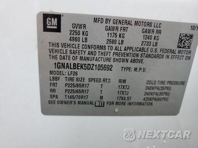 Zdjęcie 14 z 14 samochodu: 2013 CHEVROLET EQUINOX LS VIN:1GNALBEK5DZ105692 - miniatura