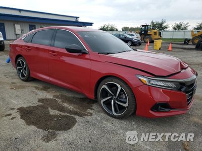 Czwarte zdjęcie samochodu z boku: 2022 HONDA ACCORD SPORT VIN:1HGCV1F31NA059714 - miniatura