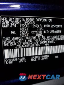 Zdjęcie 12 z 12 samochodu: 2023 TOYOTA VENZA LE VIN:JTEAAAAH7PJ151185 - miniatura