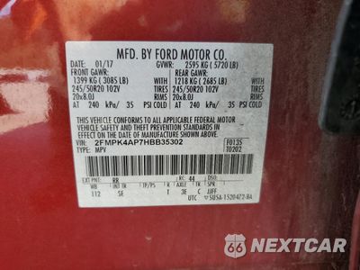Zdjęcie 13 z 16 samochodu: 2017 FORD EDGE SPORT VIN:2FMPK4AP7HBB35302 - miniatura