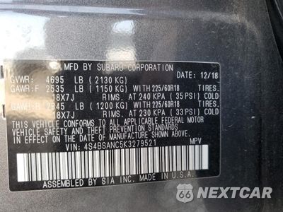 Zdjęcie 13 z 16 samochodu: 2019 SUBARU OUTBACK 2.5I LIMITED VIN:4S4BSANC5K3279521 - miniatura