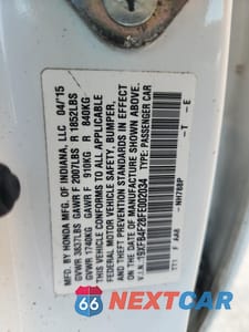 Zdjęcie 12 z 12 samochodu: 2015 HONDA CIVIC HYBRID VIN:19XFB4F28FE002034 - miniatura