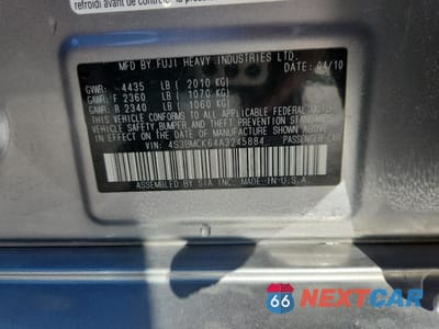 Zdjęcie 12 z 12 samochodu: 2010 SUBARU LEGACY 2.5I LIMITED VIN:4S3BMCK64A3245884 - miniatura