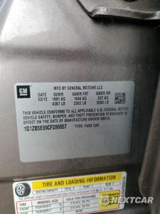 Zdjęcie 12 z 14 samochodu: 2012 CHEVROLET MALIBU LS VIN:1G1ZB5E09CF286657 - miniatura