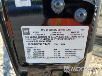 Zdjęcie 12 z 12 samochodu: 2004 CHEVROLET SILVERADO K2500 HEAVY DUTY VIN:1GCHK23234F230429 - miniatura