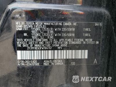 Zdjęcie 13 z 15 samochodu: 2015 TOYOTA RAV4 LIMITED VIN:2T3YFREV3FW184767 - miniatura