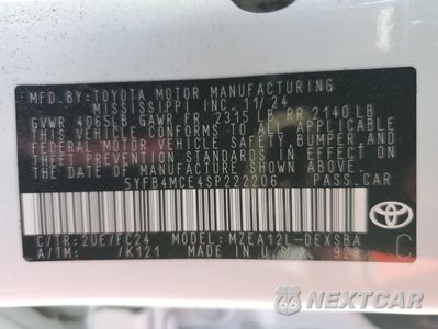 Zdjęcie 12 z 15 samochodu: 2025 TOYOTA COROLLA FX VIN:5YFB4MCE4SP222206 - miniatura