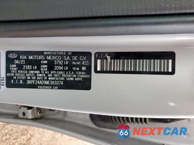 Zdjęcie 13 z 13 samochodu: 2021 KIA FORTE FE VIN:3KPF24AD9ME363374 - miniatura