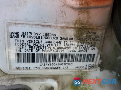 Zdjęcie 12 z 14 samochodu: 2001 MITSUBISHI MIRAGE ES VIN:JA3AY26C41U052816 - miniatura