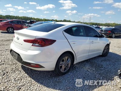 Trzecie zdjęcie samochodu z tyłu: 2019 HYUNDAI ELANTRA SEL VIN:5NPD84LF5KH490118 - miniatura